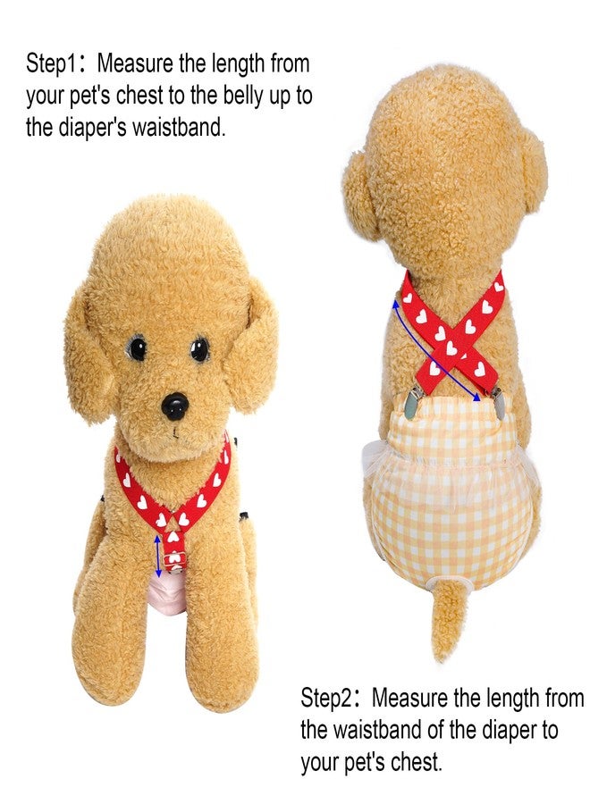 Poualss 2Pcs Adjustable Dog Diaper Suspenders - Female Dog Diaper Keeper for Skirts, Dresses & Pants (Small) - Image 4